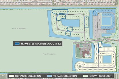New Homesites Available August 12