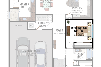 3rd Bedroom in lieu of Den