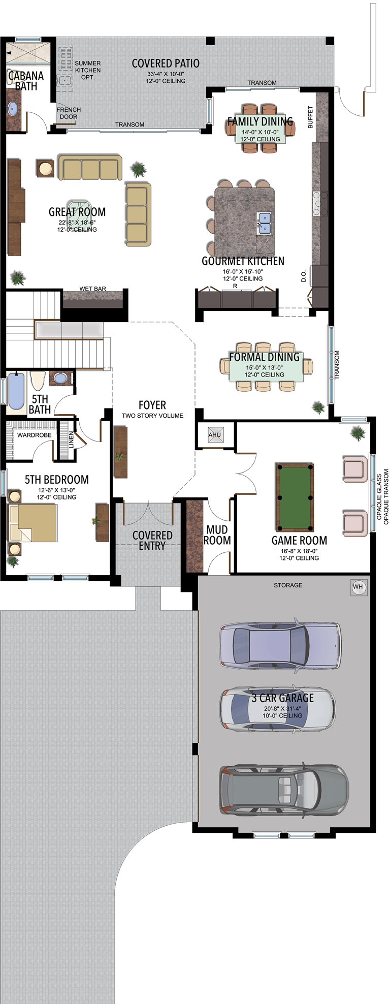 Monticello Contemporary Plan Florida Real Estate Gl Homes