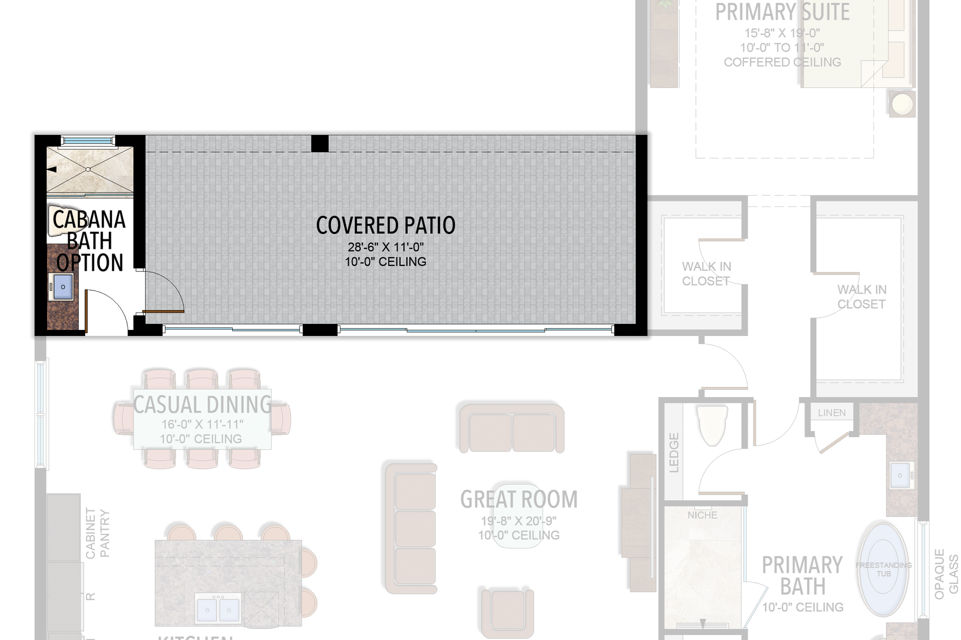 Lotus Edge Sumatra Grand: Cabana Bath — Historical option or elevation