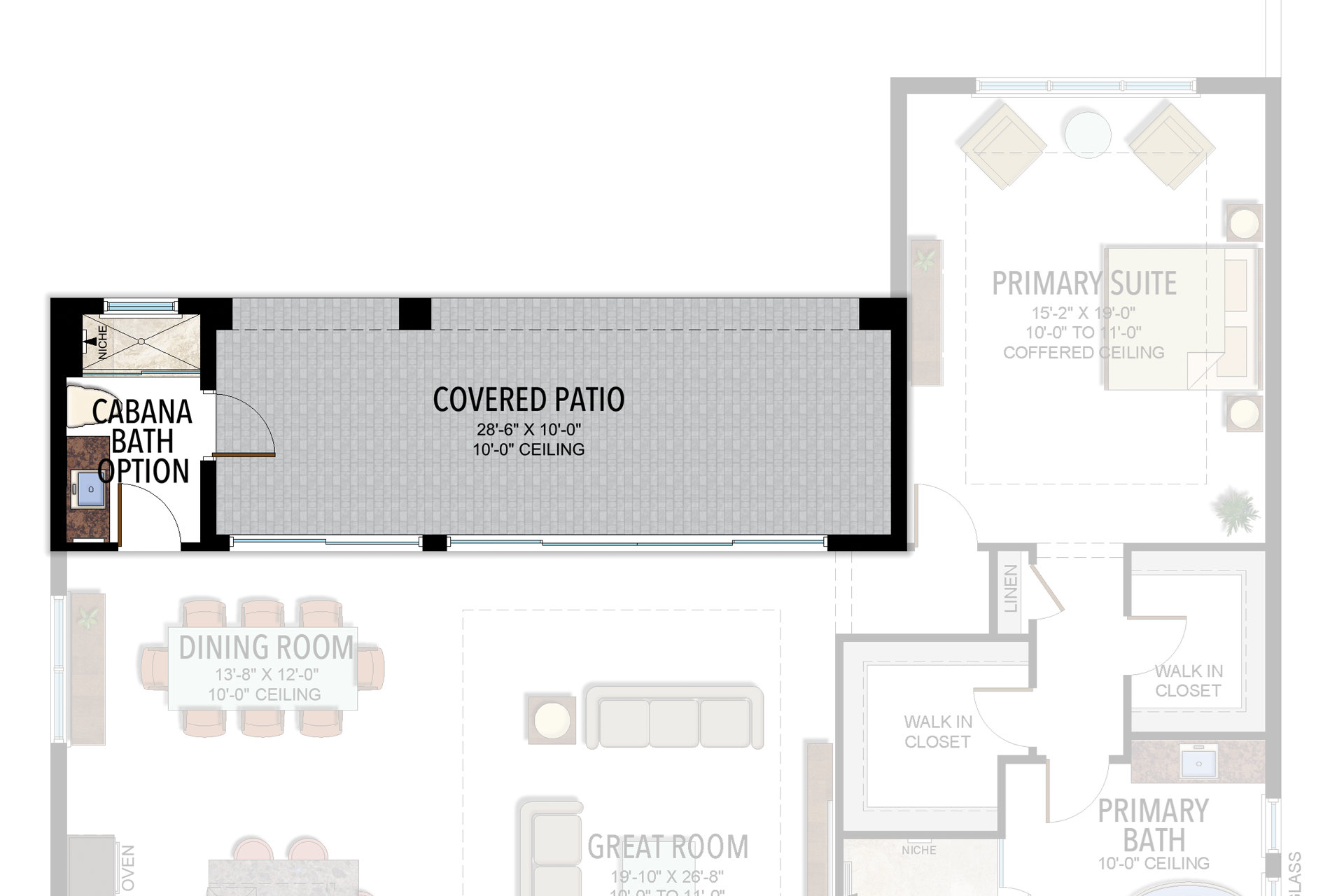 Lotus Edge Pacifica: Cabana Bath — Historical option or elevation