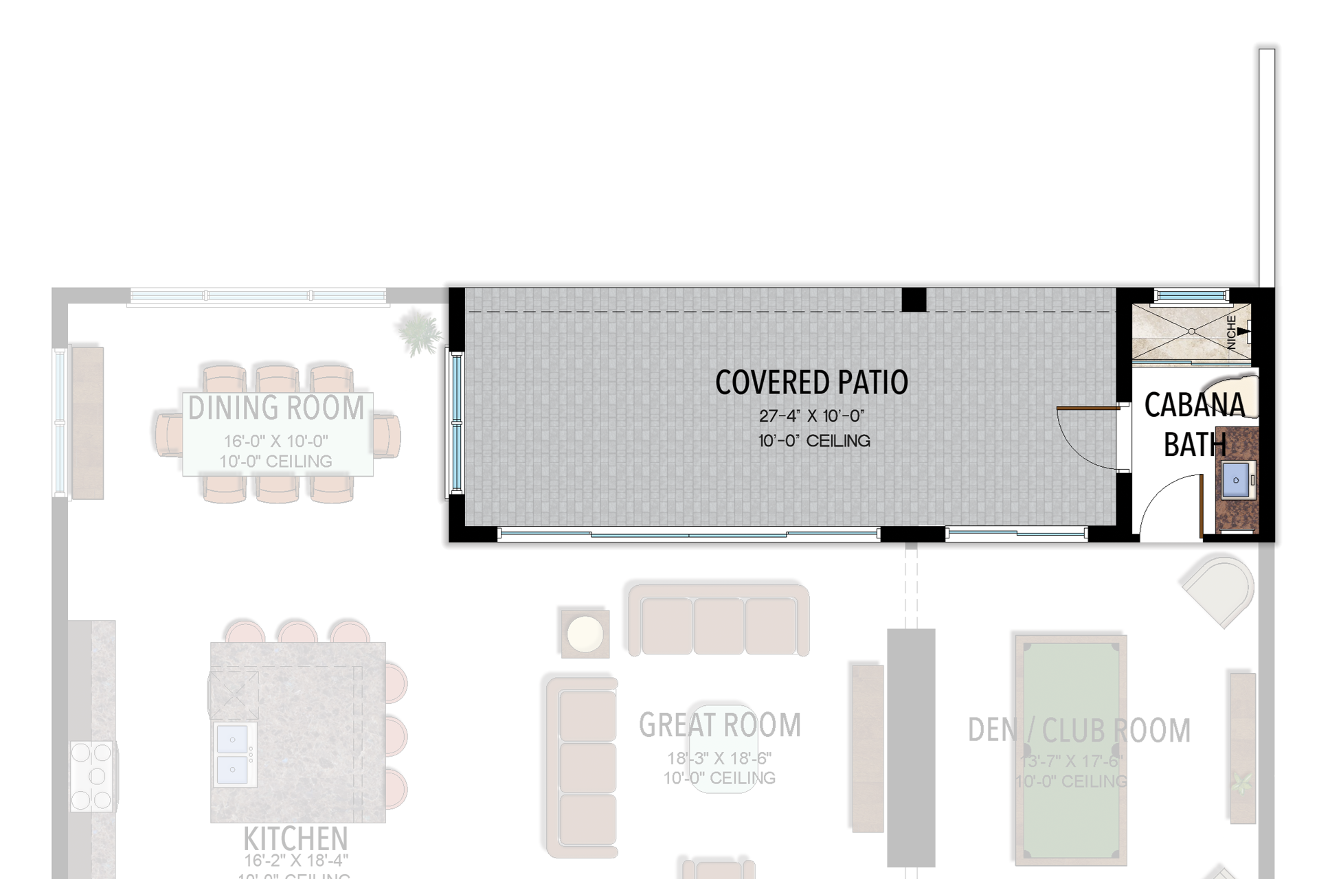 Lotus Edge Laguna: Cabana Bath — Historical option or elevation