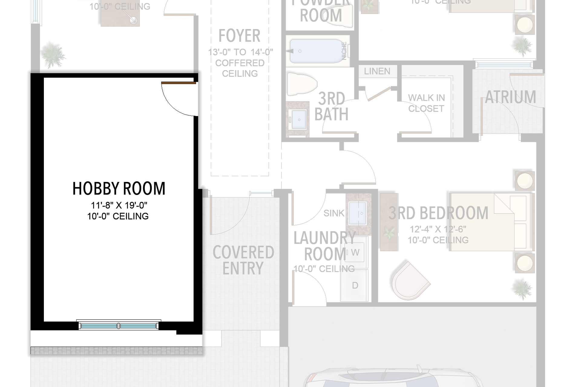 Lotus Edge Bermuda: Optional Hobby Room — Historical option or elevation