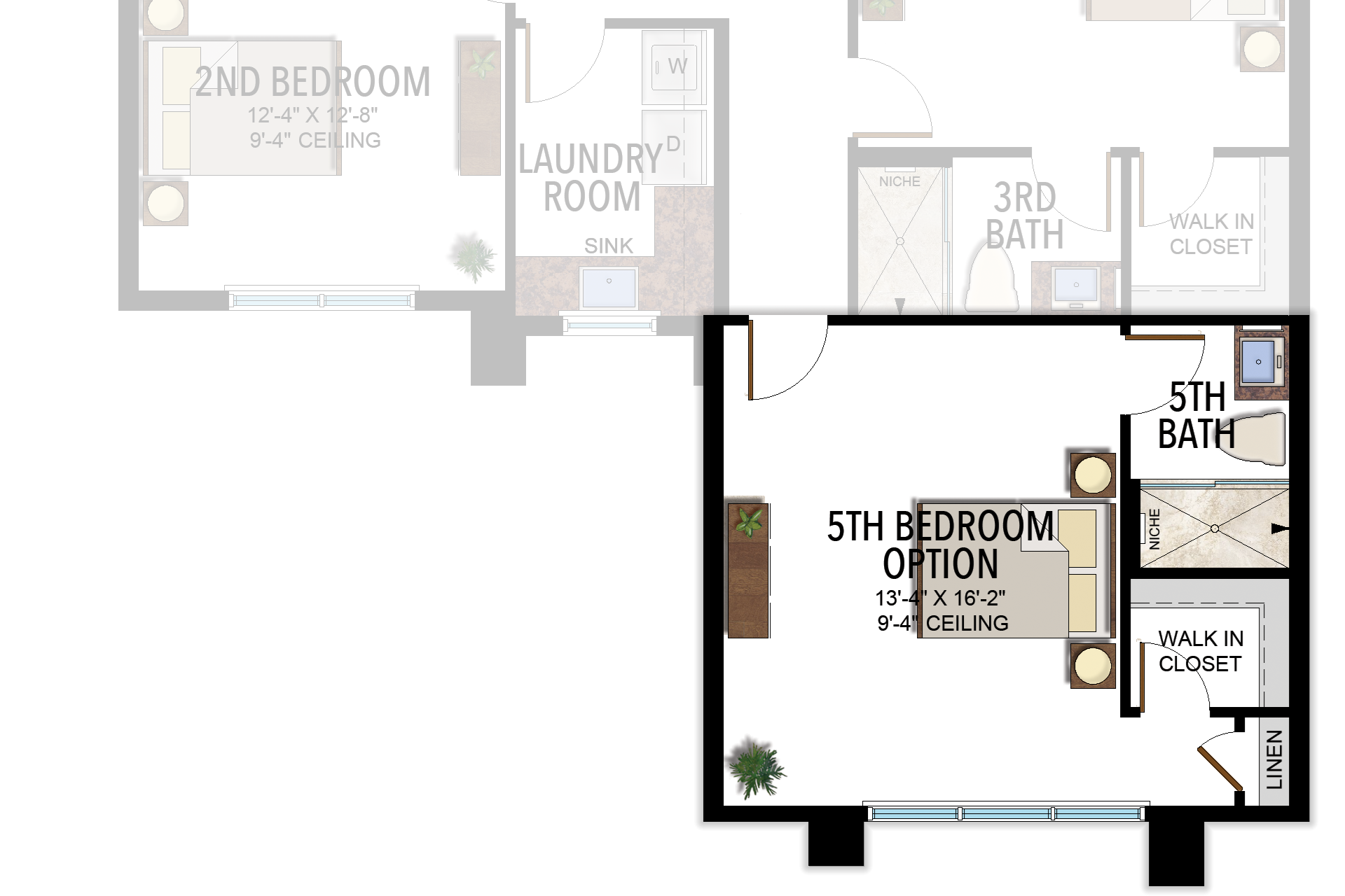 Lotus Edge Mallorca: 5th Bedroom Standard — Historical option or elevation