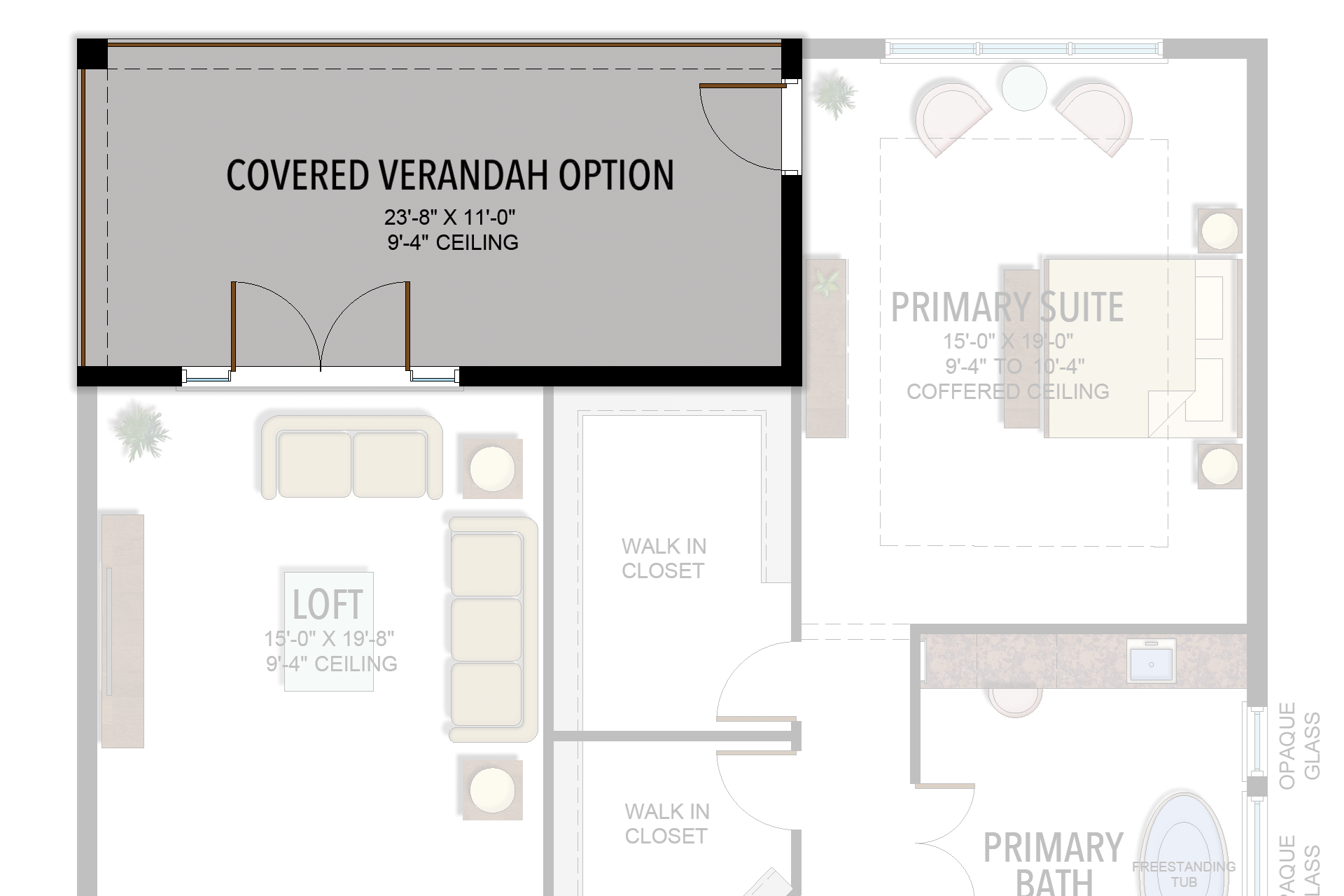 Lotus Edge Mallorca: Covered Verandah — Historical option or elevation