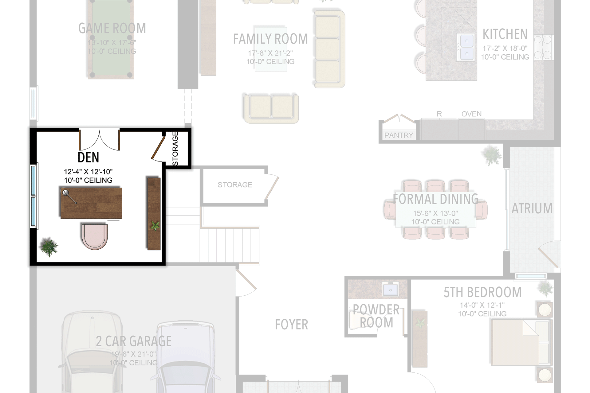 Lotus Palm Maldives: Alternate Den with Double Doors — Historical option or elevation