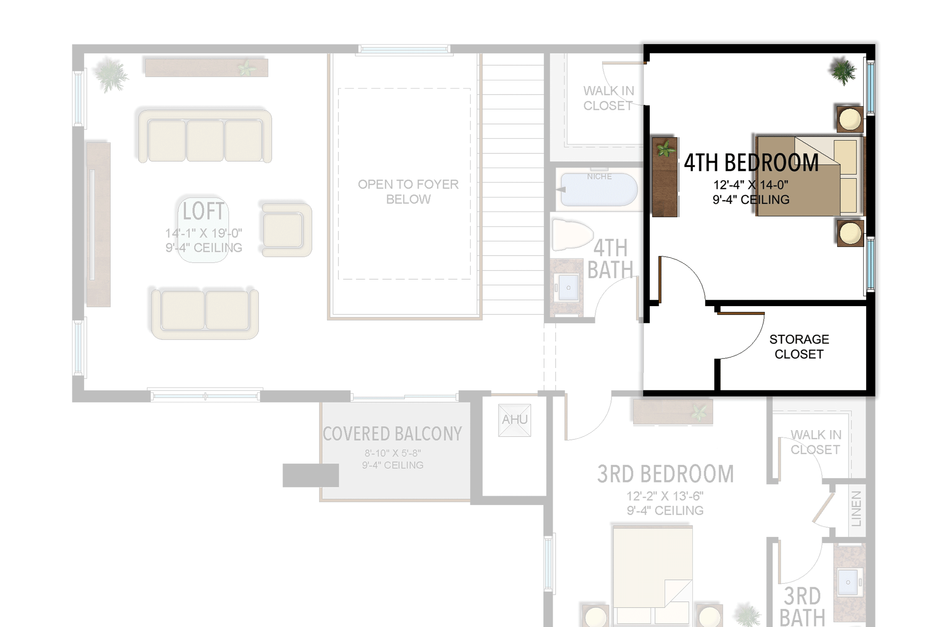 Lotus Palm Pacifica: Hall Storage in lieu of 4th Bedroom Retreat — Historical option or elevation