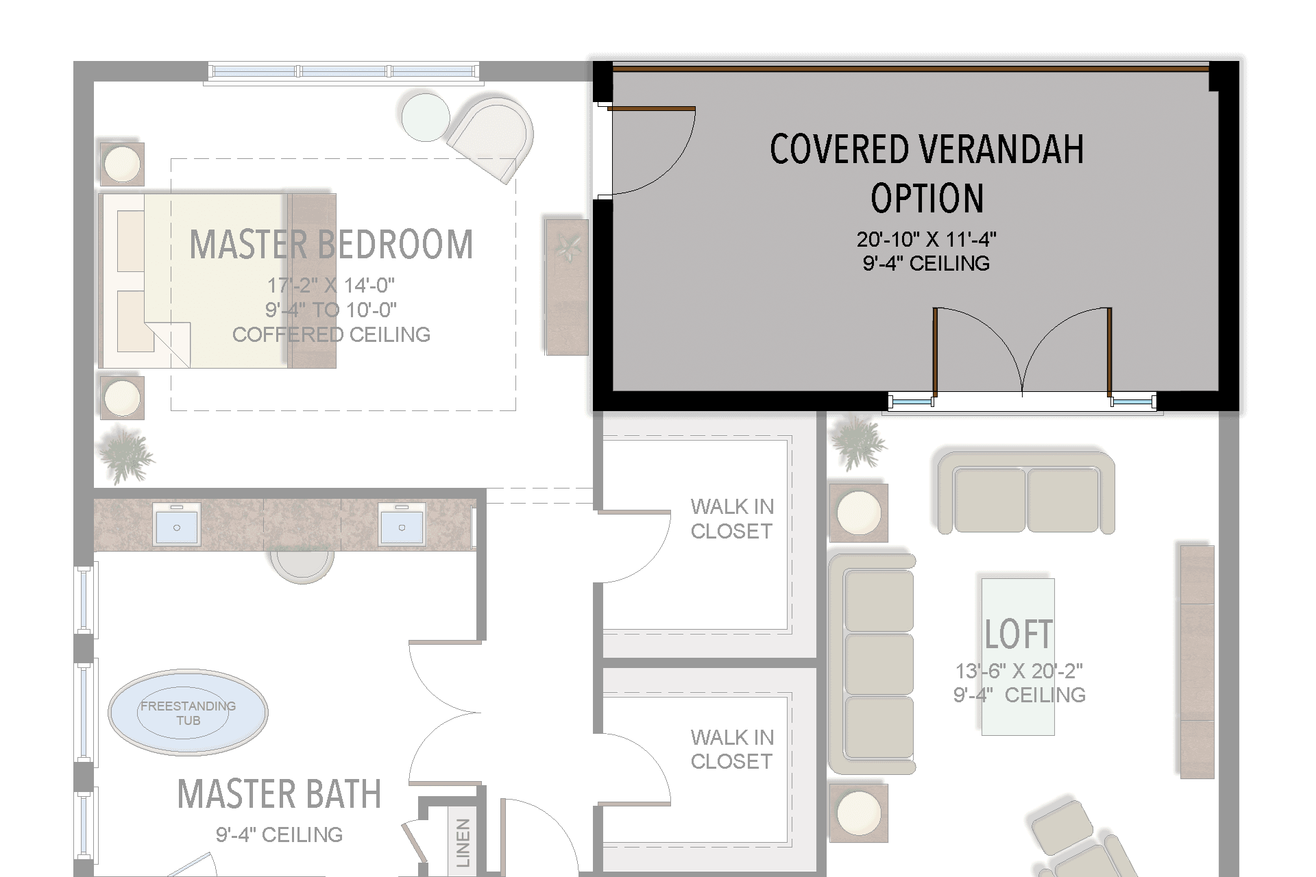 Lotus Palm Honolulu: Covered Verandah — Historical option or elevation
