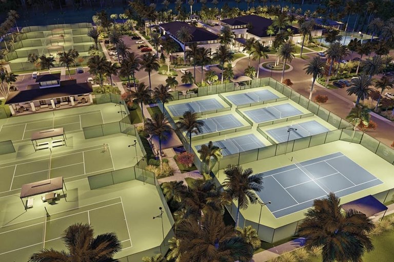 Lotus clubhouse tennis pickleball