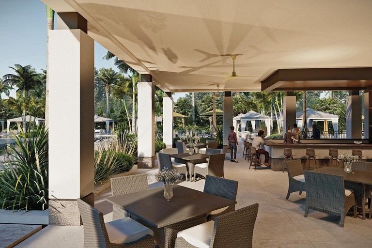 Lotus Clubhouse outdoor bar
