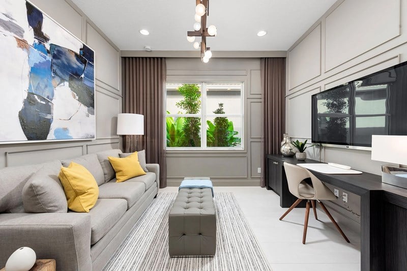 Luxury den and home office at The Estates at NOMAR West Palm Beach