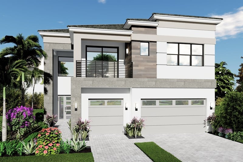 Sardinia model home front elevation at The Estates at NOMAR West Palm Beach