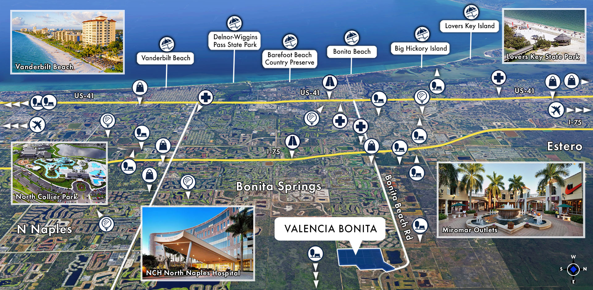 Valencia Bonita Area Map