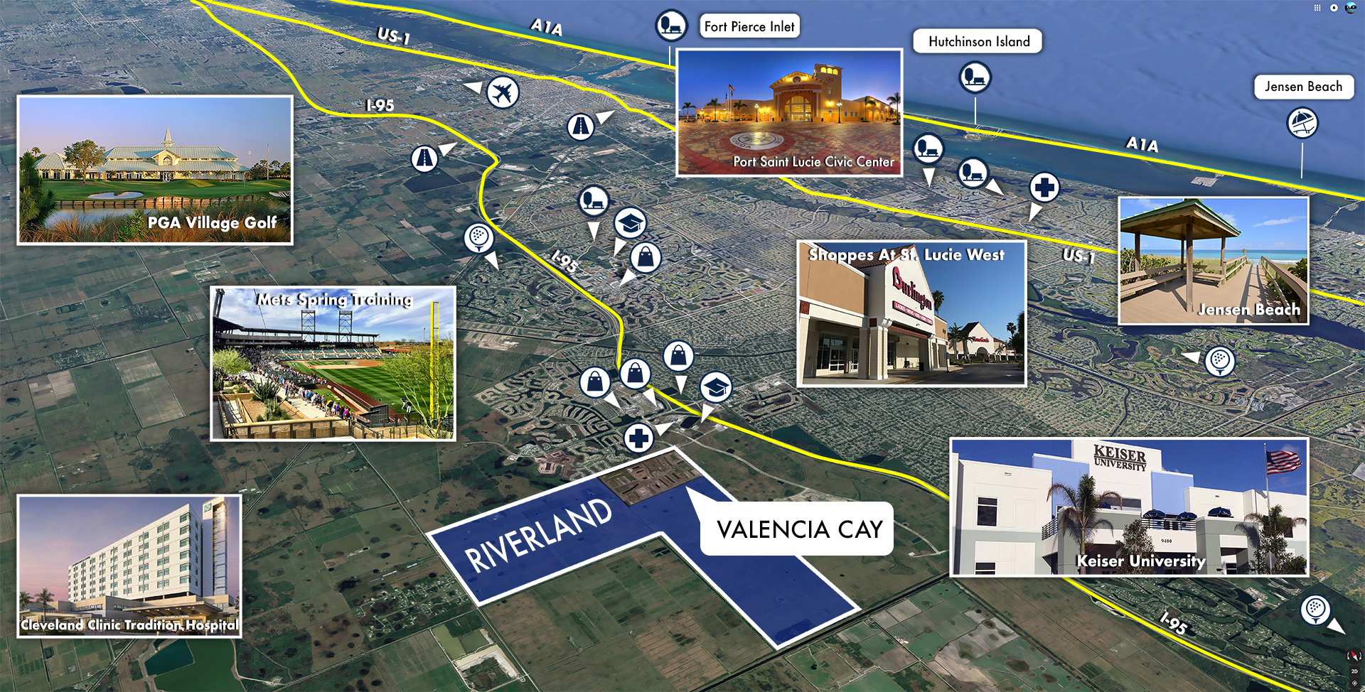 Valencia Cay at Riverland® Area Map
