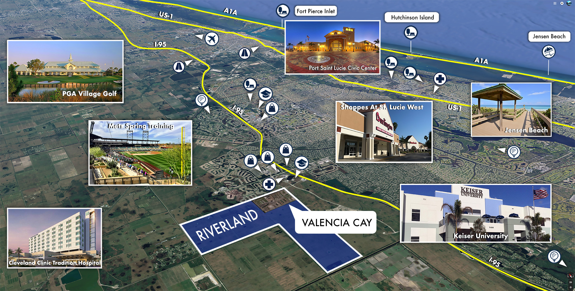 Valencia Cay at Riverland Area Map