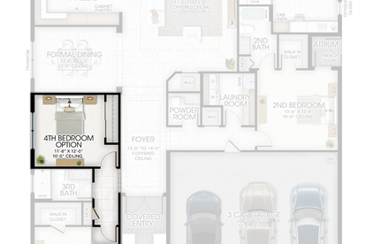 4th Bedroom in lieu of Den