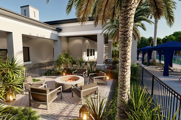 VG RE Pools render firepit