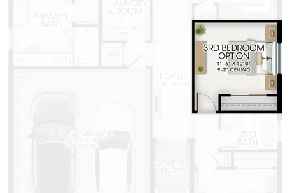 3rd Bedroom in lieu of Den