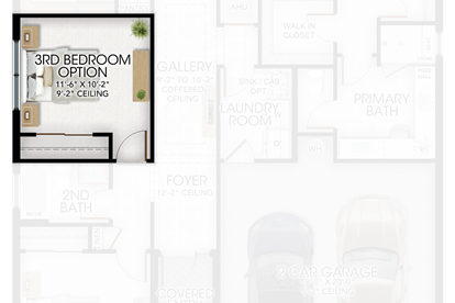 3rd Bedroom in lieu of Den