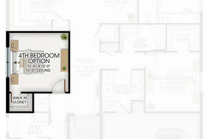 4th Bedroom in lieu of Den