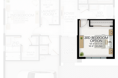 3rd Bedroom in lieu of Den 