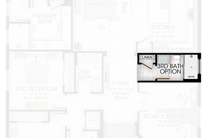 3rd Full Bathroom in lieu of Powder Room 