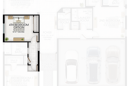 4th Bedroom in lieu of Den