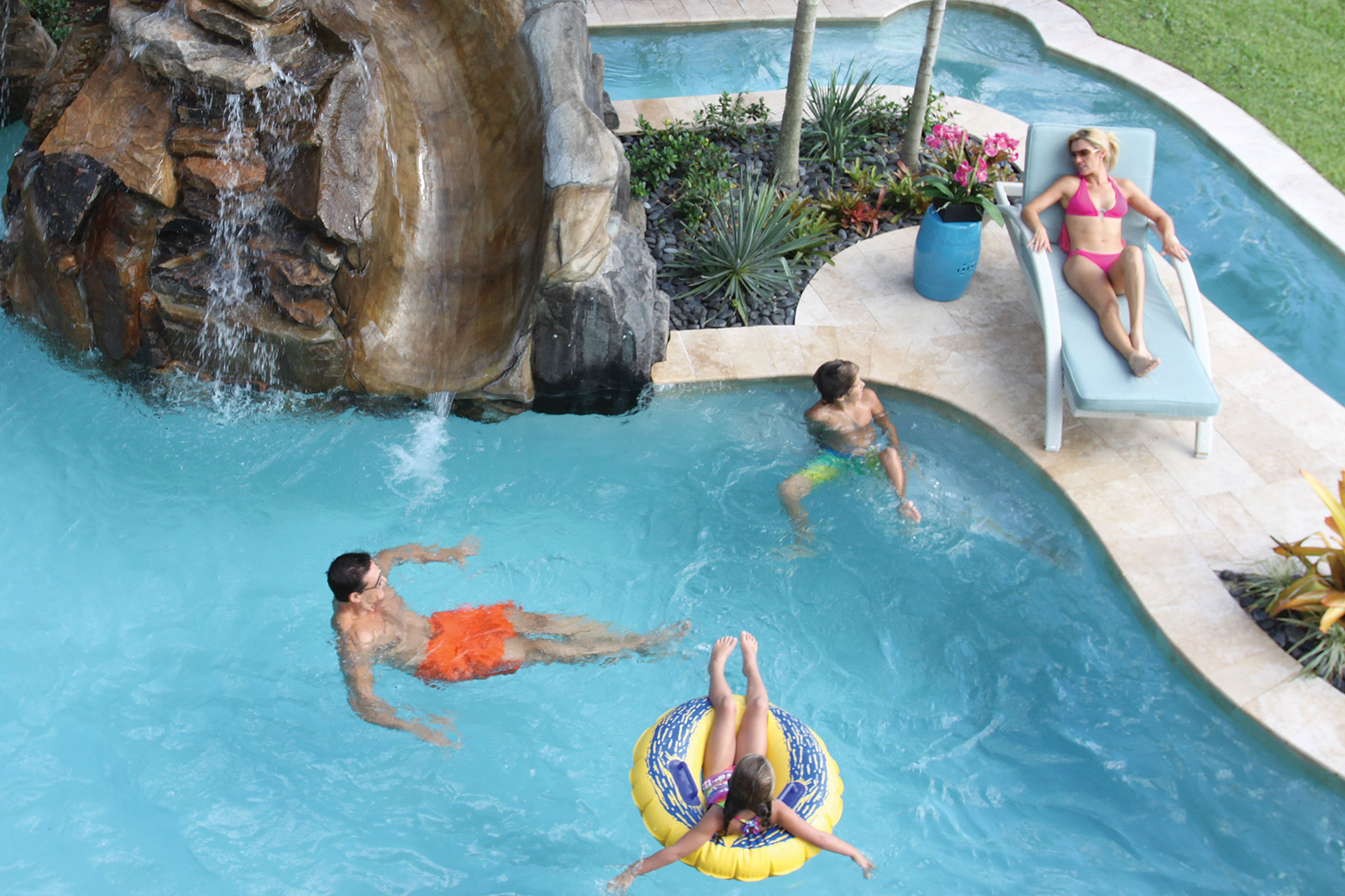 Family At The Pool